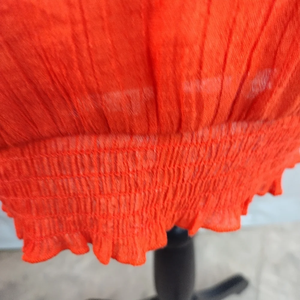 Zac & Rachel Women's Size XL Orange Beaded Blouse City Fashion - Picture 6 of 13